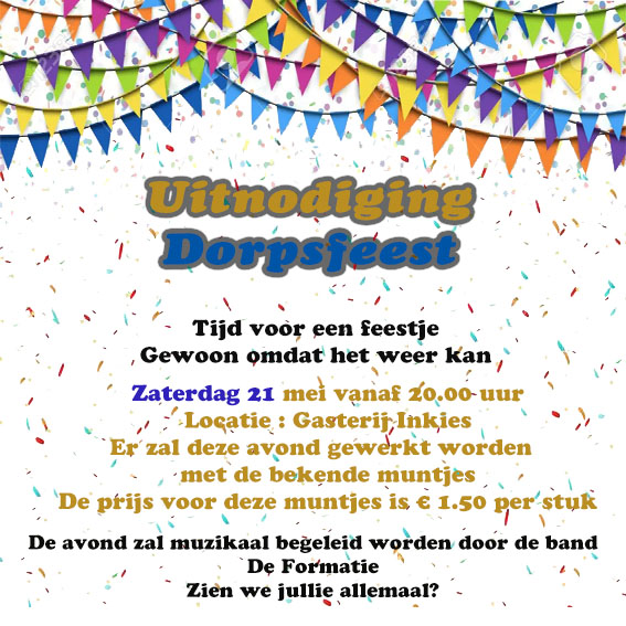 Midwolde Uitnodiging dorpsfeest 2022