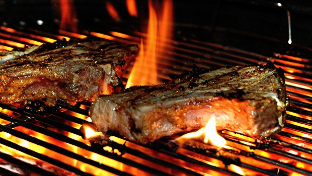 vlees op bbq